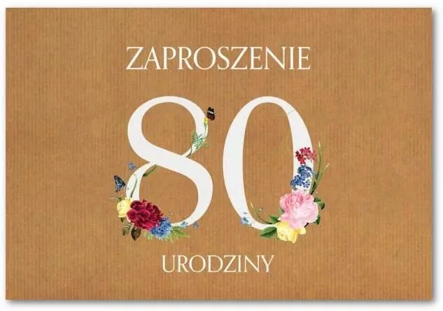 Zaproszenie Urodziny 80 - tantis.pl