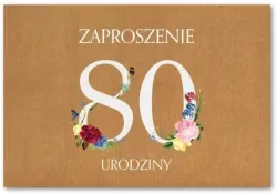 Zaproszenie Urodziny 80