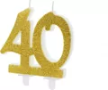 Świeczka urodzinowa liczba 40 złota 7,5cm - tantis.pl