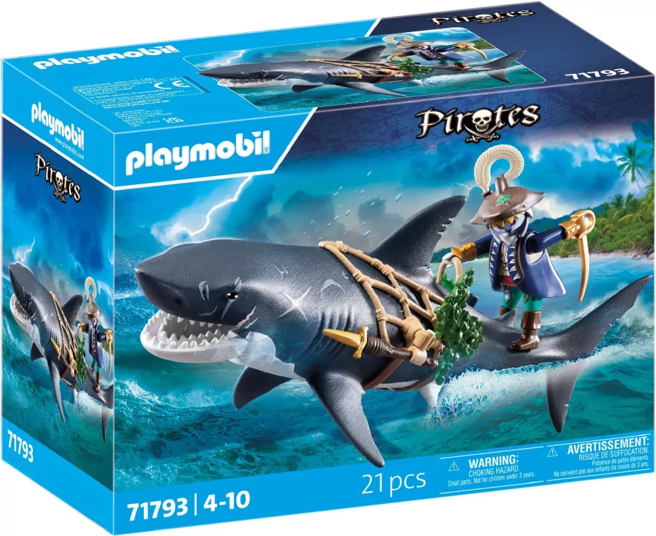 Playmobil Rekin olbrzym z piratem 71793 - tantis.pl