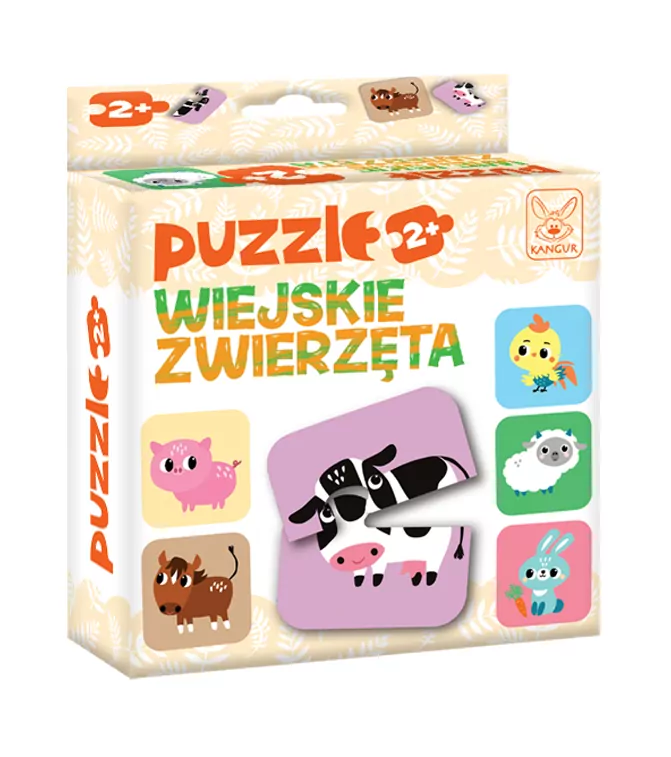Puzzle Wiejskie Zwierzęta 2+ - tantis.pl