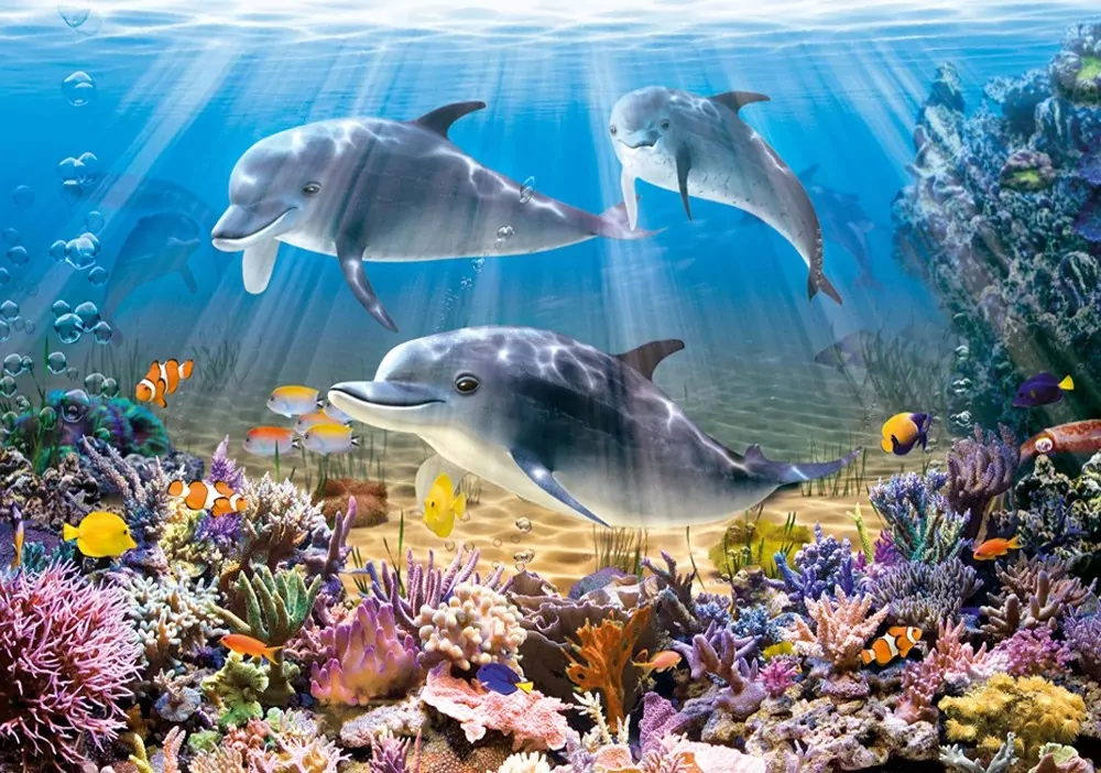 Puzzle 500. Delfiny pod wodą - tantis.pl
