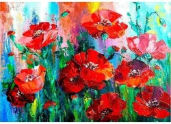 Mozaika diamentowa 5D - Maki 40x30cm