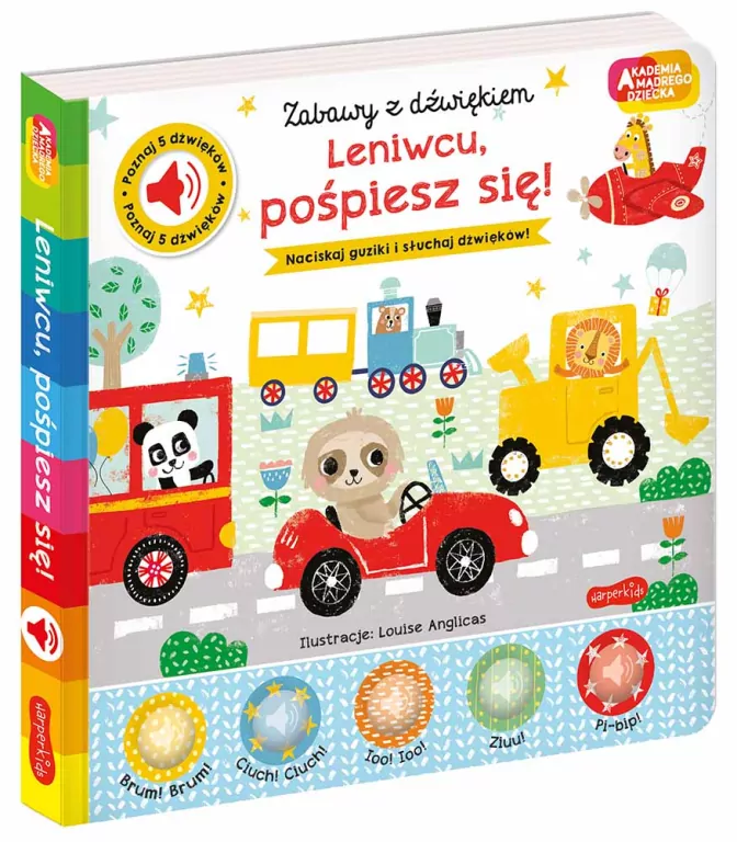 Leniwcu, pośpiesz się! Akademia mądrego dziecka. Zabawy z dźwiękiem - tantis.pl