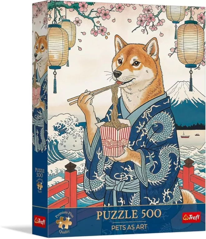 Puzzle 500 Makaronowa medytacja Shiby TREFL - tantis.pl