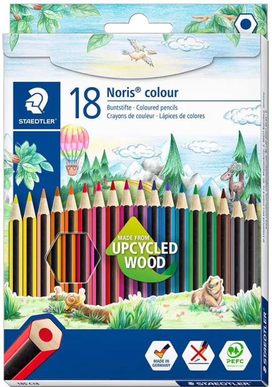 Kredki ołówkowe. Noris colour Wopex. 18 kolorów - tantis.pl