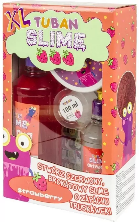 TUBAN. Zestaw Super Slime XL Truskawka - tantis.pl