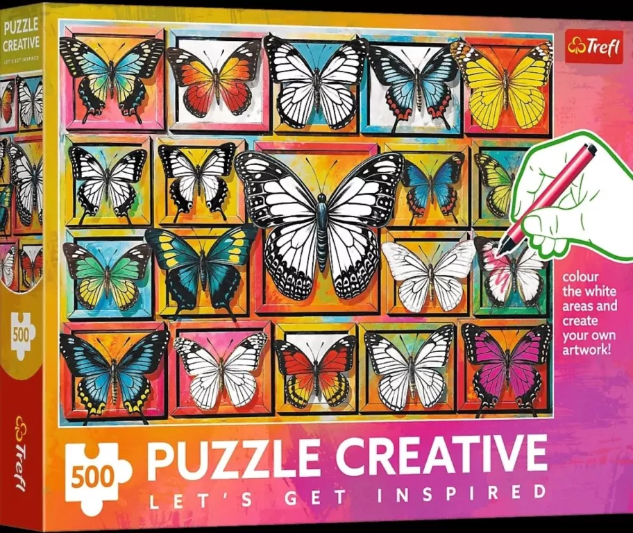Puzzle 500 Kolekcja motyli TREFL - tantis.pl