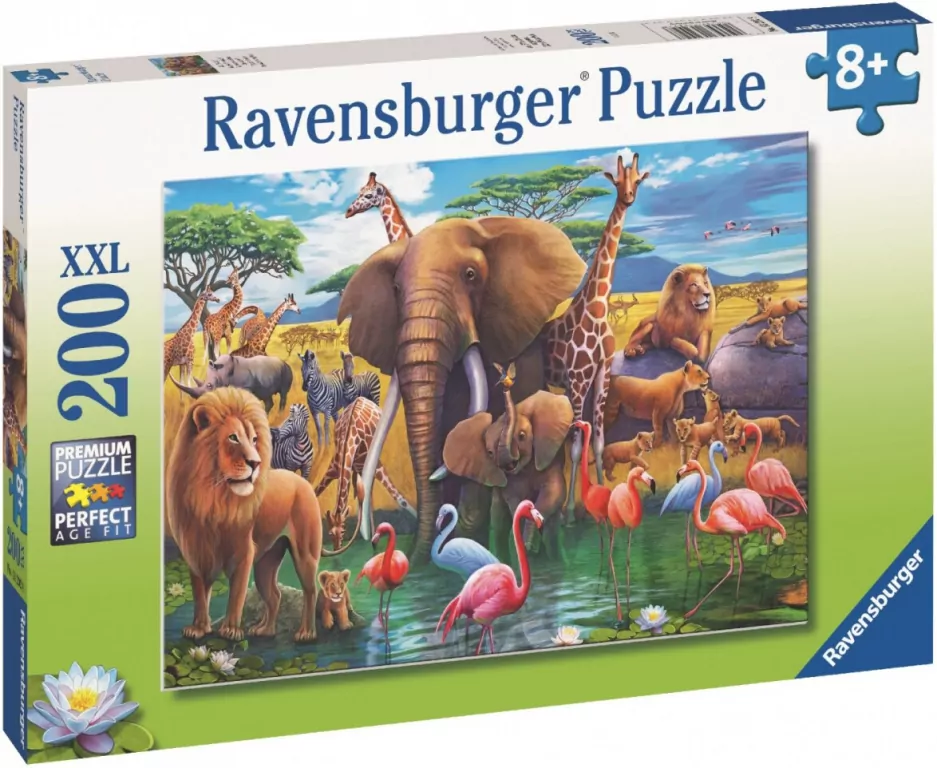 Ravensburger. Puzzle XXL 200. Dzikie zwierzęta - tantis.pl