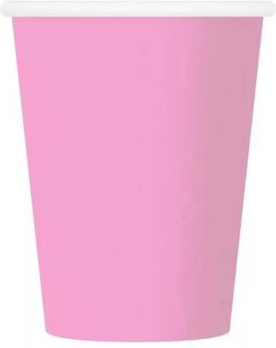 Kubeczki papierowe różowe 250ml 6szt - tantis.pl