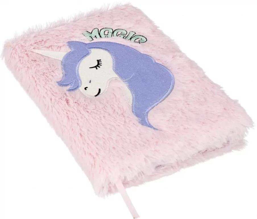 Notes pluszowy pastelowy A5 Unicorn - tantis.pl