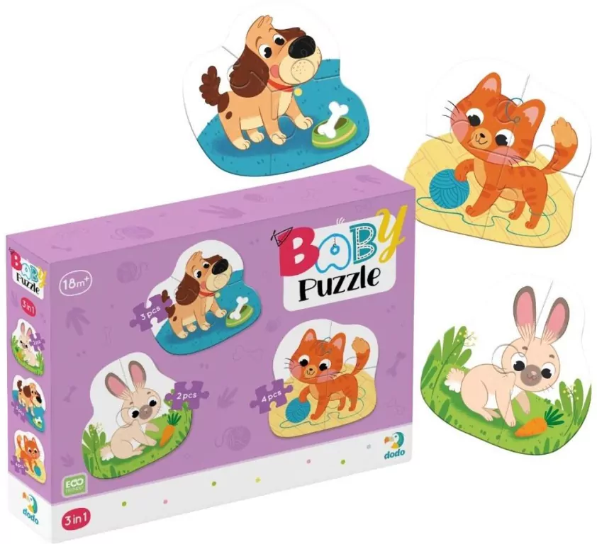 Puzzle 3w1 Zwierzaki - tantis.pl