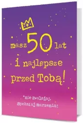 Karnet B6: Urodziny 50 Kobieta