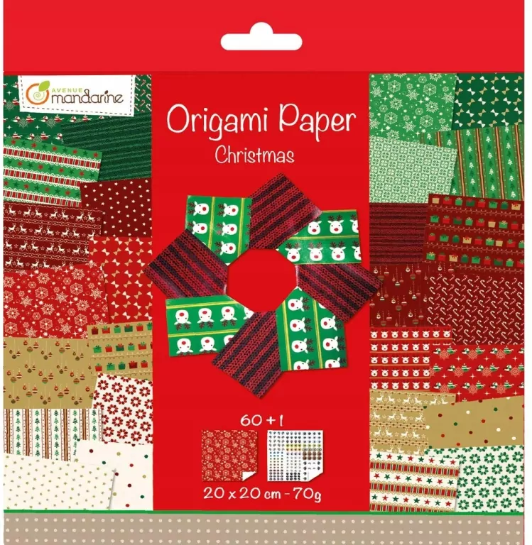 Papier origami 20x20 cm. Christmas - tantis.pl