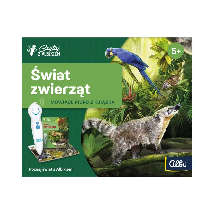 Świat Zwierząt. Zestaw z piórem. Czytaj z Albikiem - tantis.pl