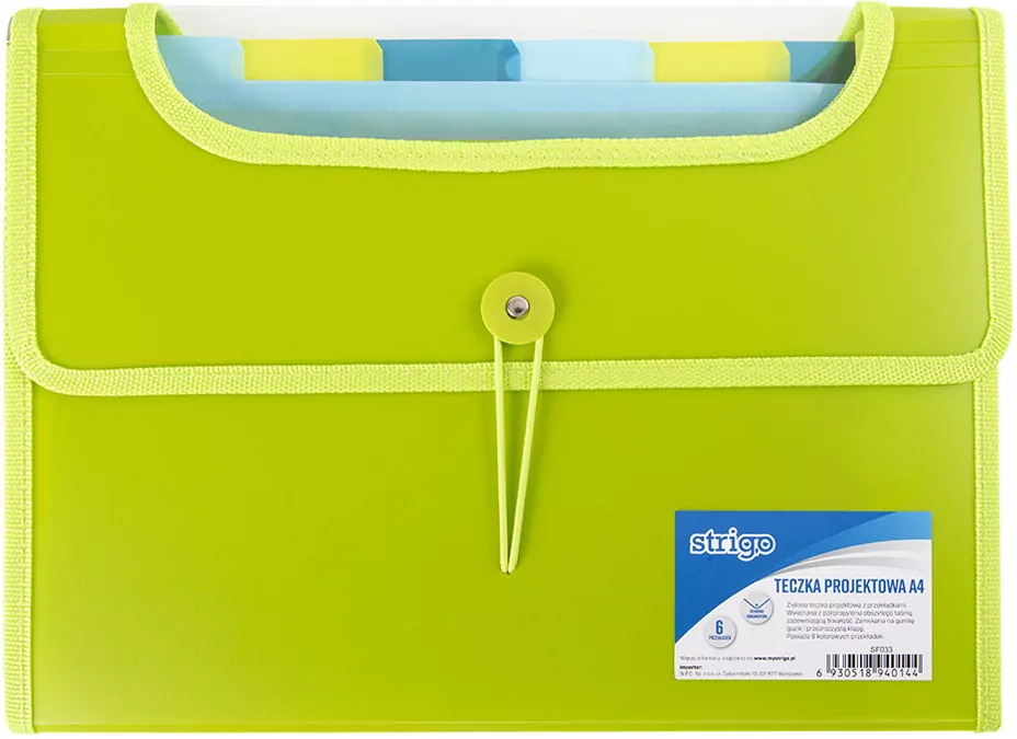 Teczka A4 z 6 przekładkami V-file STRIGO - tantis.pl