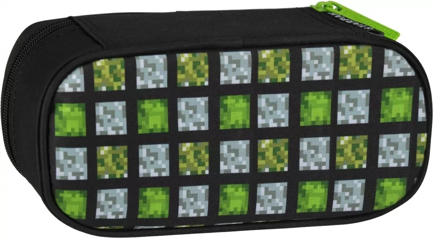 Piórnik saszetka 1 zamek Pixel zielony - tantis.pl