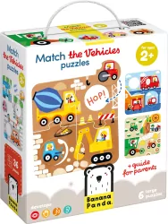 Match the Vehicles. Puzzles 2+