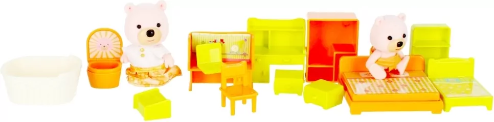 Domek z akcesoriami, misie - tantis.pl