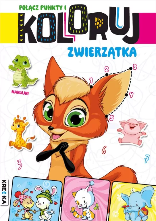 Połącz punkty i koloruj zwierzątka - tantis.pl