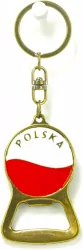 Brelok metalowy Otwieracz z Orłem i Flagą 6cm