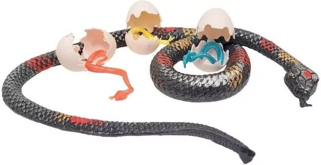 Gumowy wąż 66cm z jajami - tantis.pl
