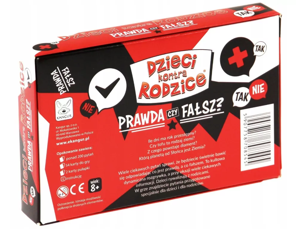 Dzieci kontra Rodzice Prawda czy Fałsz? Kangur - tantis.pl