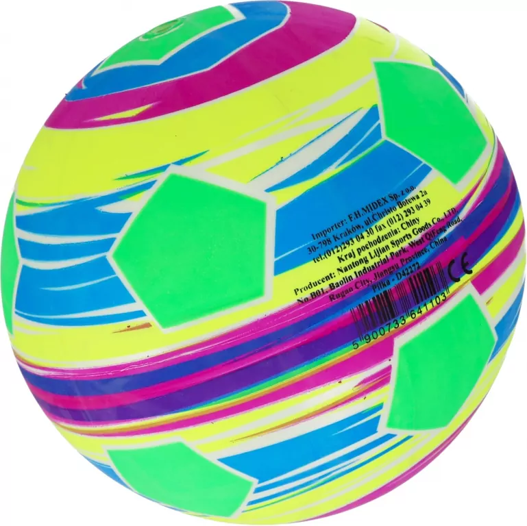 PILKA KOLOROWA 23CM NEON - tantis.pl