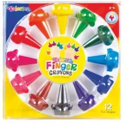 Kredki świecowe Zwierzątka na palec Colorino Kids 12 kolorów