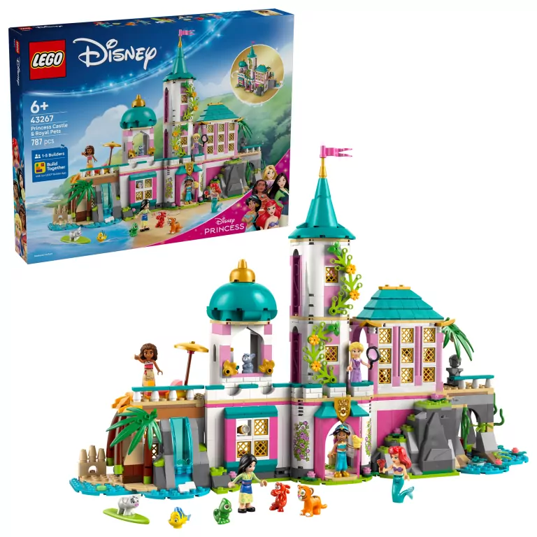 LEGO® Disney. Zamek księżniczek i królewskie zwierzaki 43267 - tantis.pl