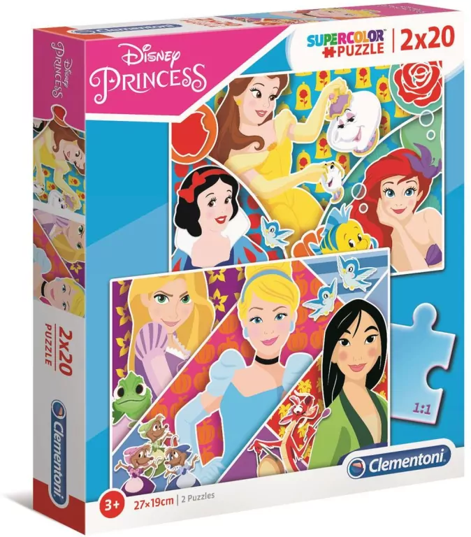 Puzzle 2x20. Super Color Princess - tantis.pl