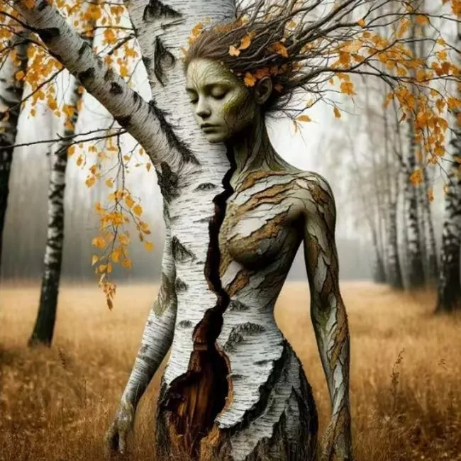 Diamentowa Mozaika Kobieta Nimfa brzoza NO-2003049 - tantis.pl