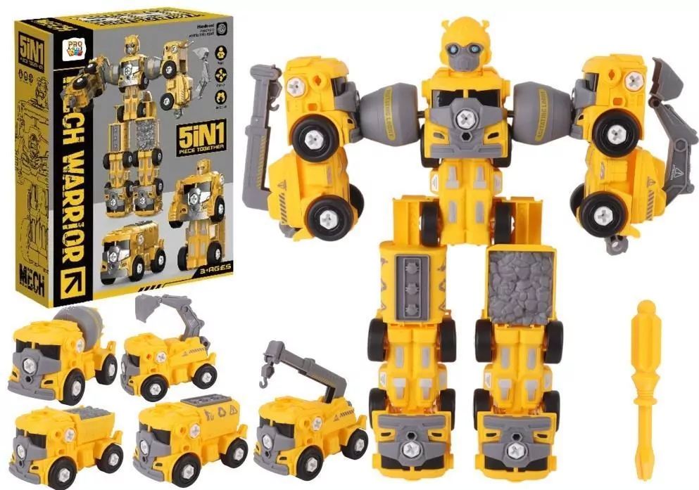 Robot 5w1 skręcany żółty - tantis.pl