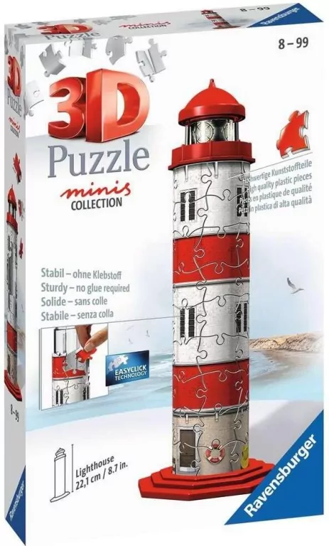 Ravensburger. Puzzle 54, 3D. Latarnia morska - tantis.pl