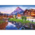Puzzle 1000. Alpejskie miasteczko Szwajcaria. 10854 - tantis.pl