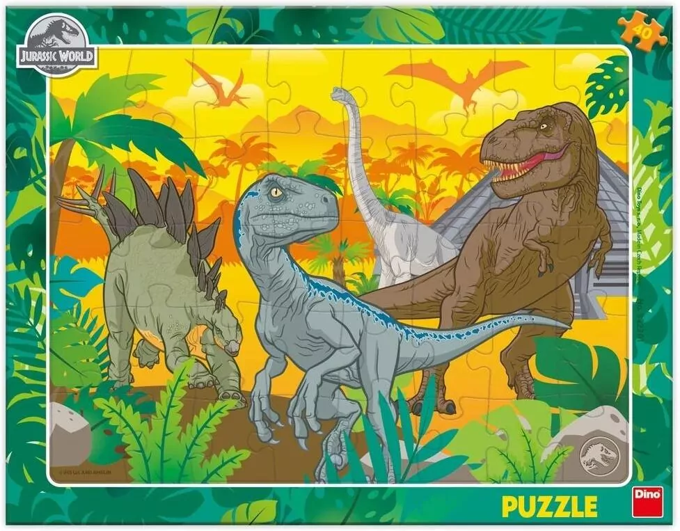 Puzzle ramkowe Jurassic World 40el - tantis.pl