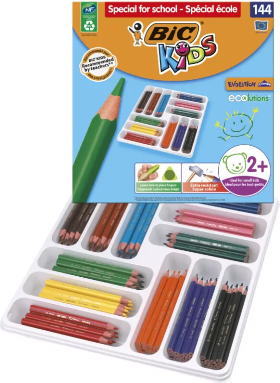 Kredki ołówkowe Kids Evolution Triangle 144kol BIC - tantis.pl