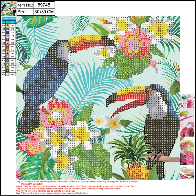 Mozaika diamentowa 5D 30x30cm Tukans 89748 - tantis.pl