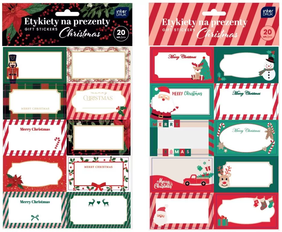 Etykiety na prezenty Christmas mix BN - tantis.pl