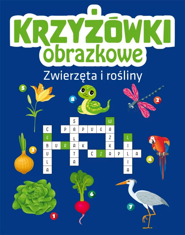 Krzyżówki obrazkowe. Zwierzęta i rośliny - tantis.pl