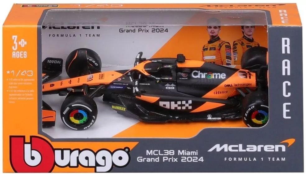 Mclaren F1 MCL38 Miami GP 2024 #81 Oscar Piastri - tantis.pl