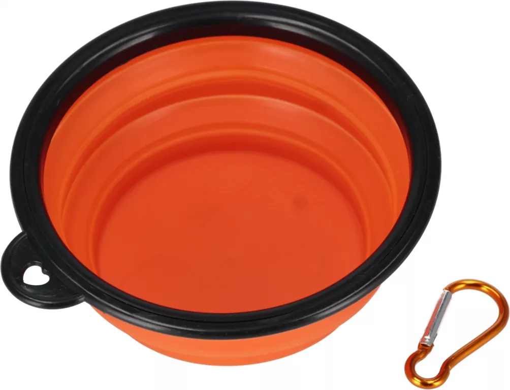 Miska silikonowa składana pomarańczowa 13cm - tantis.pl