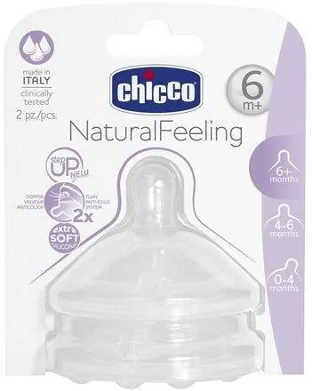 Chicco. NaturalFeeling. Smoczek. 6 miesięcy. Kaszka - tantis.pl