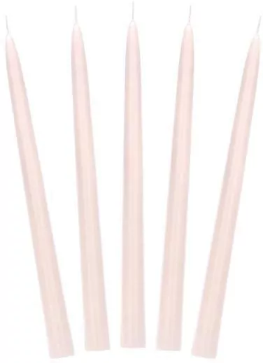 Świeca stożkowa matowa nude 24cm - tantis.pl