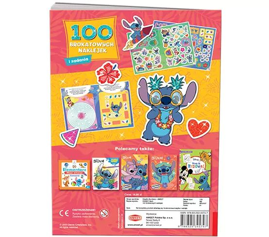 Stich. 100 brokatowych naklejek - tantis.pl