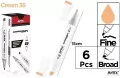 Marker Chromax z 2 końcówk. cream 36 (6szt) - tantis.pl