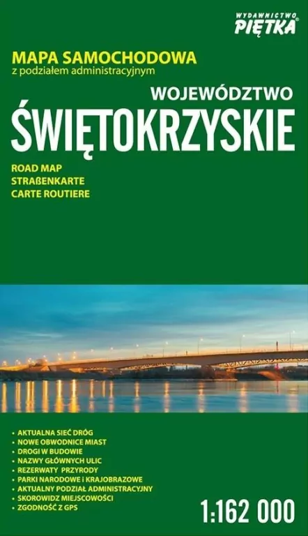 Województwo Świętokrzyskie 1:162 000 mapa samoch. - tantis.pl
