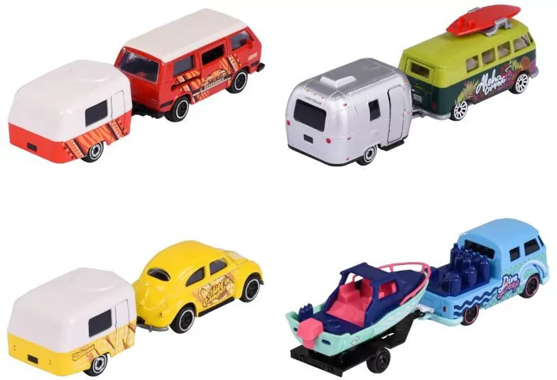 Majorette Volkswagen z przyczepką mix - tantis.pl