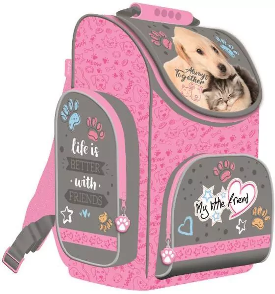 Tornister szkolny. My Little Friend. Kot i pies - tantis.pl