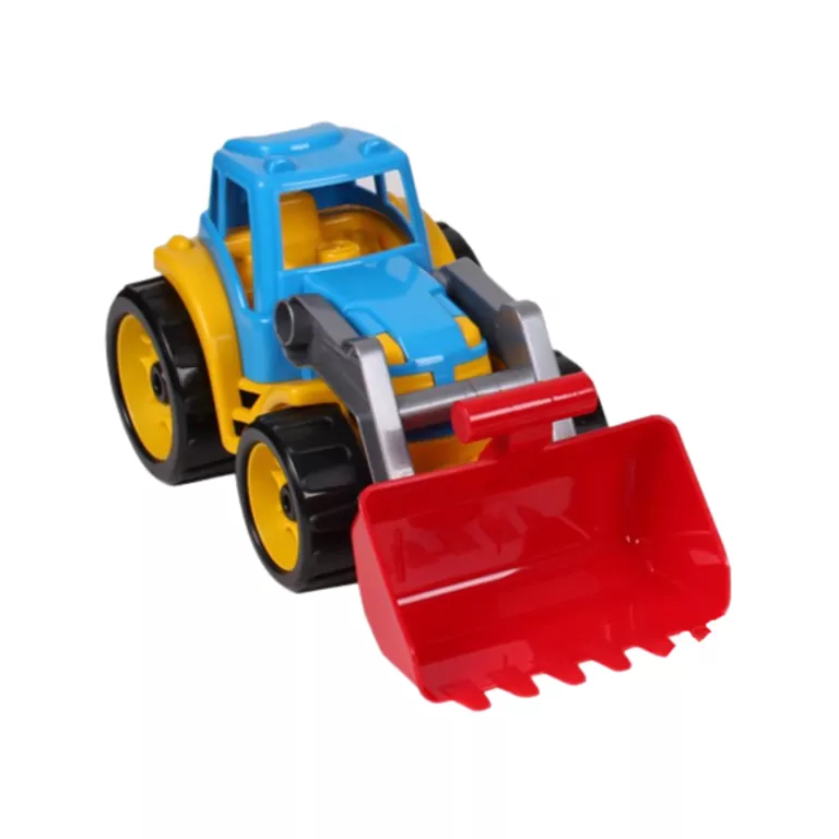 Koparka z wywrotką i kaskiem. Zestaw budowlany - tantis.pl